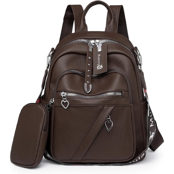 BAO FA CAI Convertible Backpack Purse for Women, PU Leather 3-in-1 Shoulder Crossbody Handbag, Lightweight Travel Daypack with Removable Straps, 4 Colors