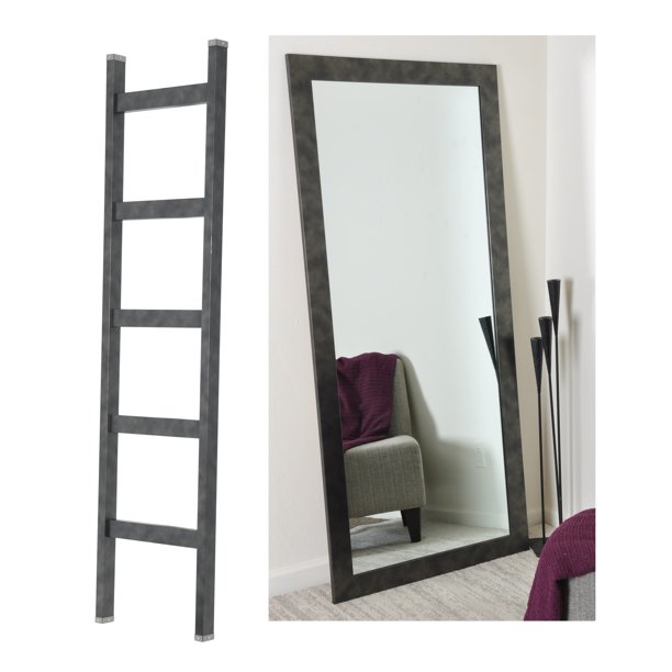 BrandtWorks Set 6ft Black Blanket Ladder and 32in. X 71in. Floor