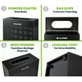 thumbnail image 4 of Alpine Black Commercial Trash Can - Large Perforated 23 Gallon Trash Can Open Top, Modern Metal Heavy Duty Garbage Can for Indoor & Outdoor in Office, 4 of 8