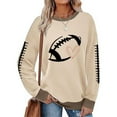thumbnail image 3 of Game Day Football Sweatshirt Women Cute Graphic Long Sleeve Crewneck Pullover Top Casual Rugby T-Shirts Fan Shirts, 3 of 3