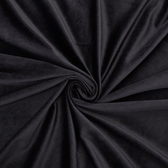 Black Velvet Upholstery Fabric 57x39" Spandex Chair Cover Pillow Drapes Material for DIY Sewing Apparel Costume Craft Projects
