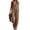 Khaki, variant on Sleeveless Jumpsuits for Women Zip up Stand Collar Wide Leg Rompers Loose Causal One Piece Overalls, S