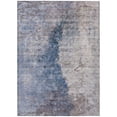thumbnail image 2 of 10' X 14' Navy Blue And Gray Abstract Washable Indoor Outdoor Area Rug, 2 of 5