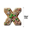 thumbnail image 3 of HCBY 26 Letters Christmas Tree Hanging Decoration, 26 Initial Candy Cane Letter Pendant with Berries Pattern, Monogram Hanging Decorations for Party Gifts DIY Decor(X,3.9"), 3 of 5