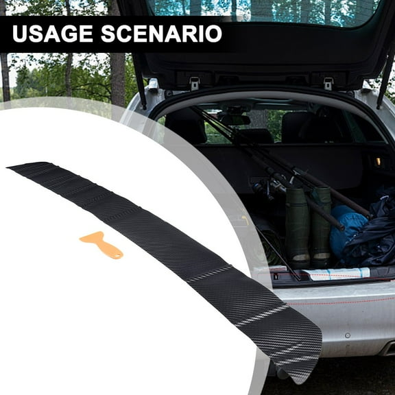 Car Rear Bumper Guard Trim Cover Sill 3D Carbon Fiber Protect Sticker Auto Accessories
