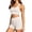 White, variant on Womens 2 Piece Workout Sets Strappy Sports Bra High Waisted Tummy Control Gym Biker Shorts, Yoga Pilates Outfits(Grey,L)