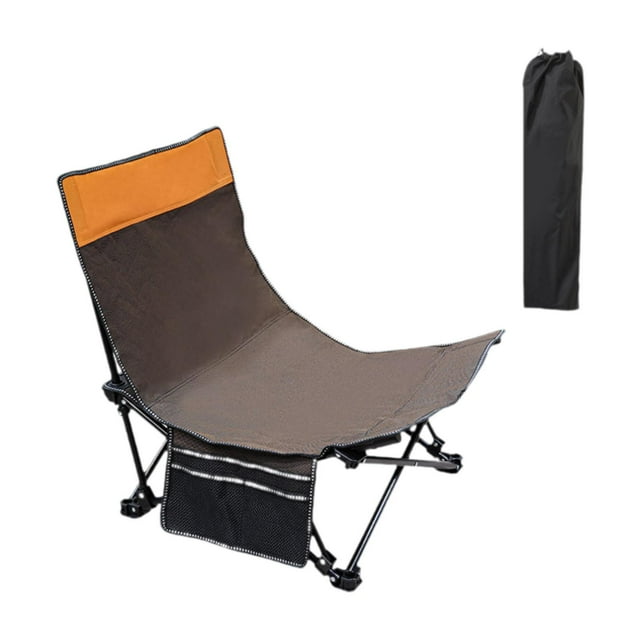 S SERENABLE Camp Chair Backrest Stool Chaise Longue Lounge Chair for Park Picnic Concert Coffee