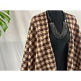 thumbnail image 6 of Chic Khaki Houndstooth Ruana Wrap | All-Season Poncho | One Size Fits All, 6 of 8
