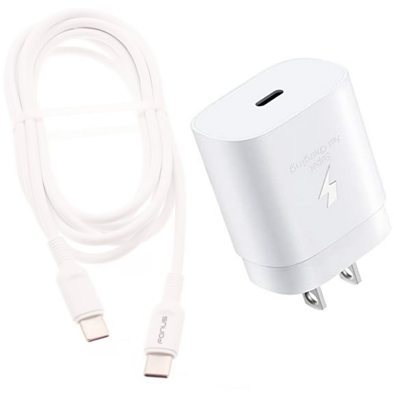 25W Fast Home Charger for Samsung Galaxy Tab A9/Tab A9 Plus - PD Type-C 10ft USB-C Cable Quick Power Adapter Travel Wall