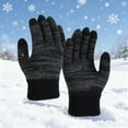 thumbnail image 3 of Besolor Women Men Winter Warm Knitted Gloves Thermal Thick Touch Screen Full Fingers Gloves for Cold Weather, 3 of 4