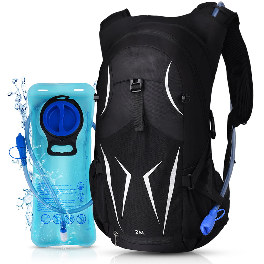 Outdoor Sport Molle Nylon 25L Vest Hydration Backpack Camel Water Bladder Bag 