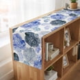 thumbnail image 6 of Table Runners 72 Inches Long Dress Scarves, Blue Ombre Spring Floral Farmhouse Kitchen/Dining Table Runner, Coffee Tablerunners, Summer Botanical Flowers 18x72 Inch, 6 of 9