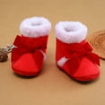 thumbnail image 5 of 0-18M Baby Girls Bow Snow Boots Non Slip Soft Sole Toddler First Walker Winter Warm Crib Shoes, 5 of 8