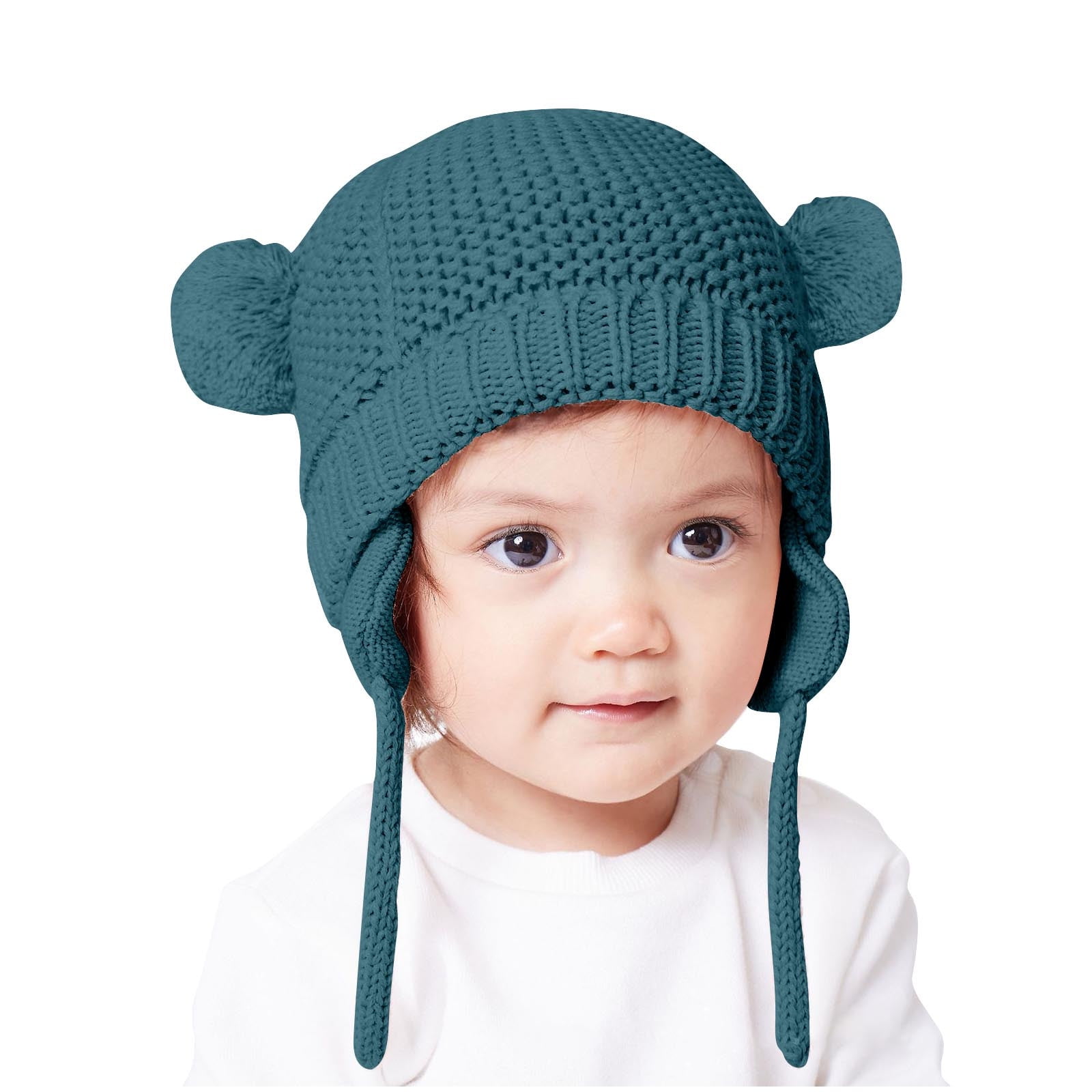 Pisexur Baby Winter Hats with Ear Flaps Fashion Solid Color Warm