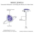 thumbnail image 5 of Rosec Jewels Natural Tanzanite and Diamond Ring, Teardrop Engagement Ring for Women, Tanzanite Vintage Ring, 14K White Gold, US 4.50, 5 of 6