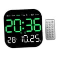 thumbnail image 4 of Reloj despertador digital con alarma y reloj de mesa, control de luz ajustable de 10 niveles. Verde, 4 of 9