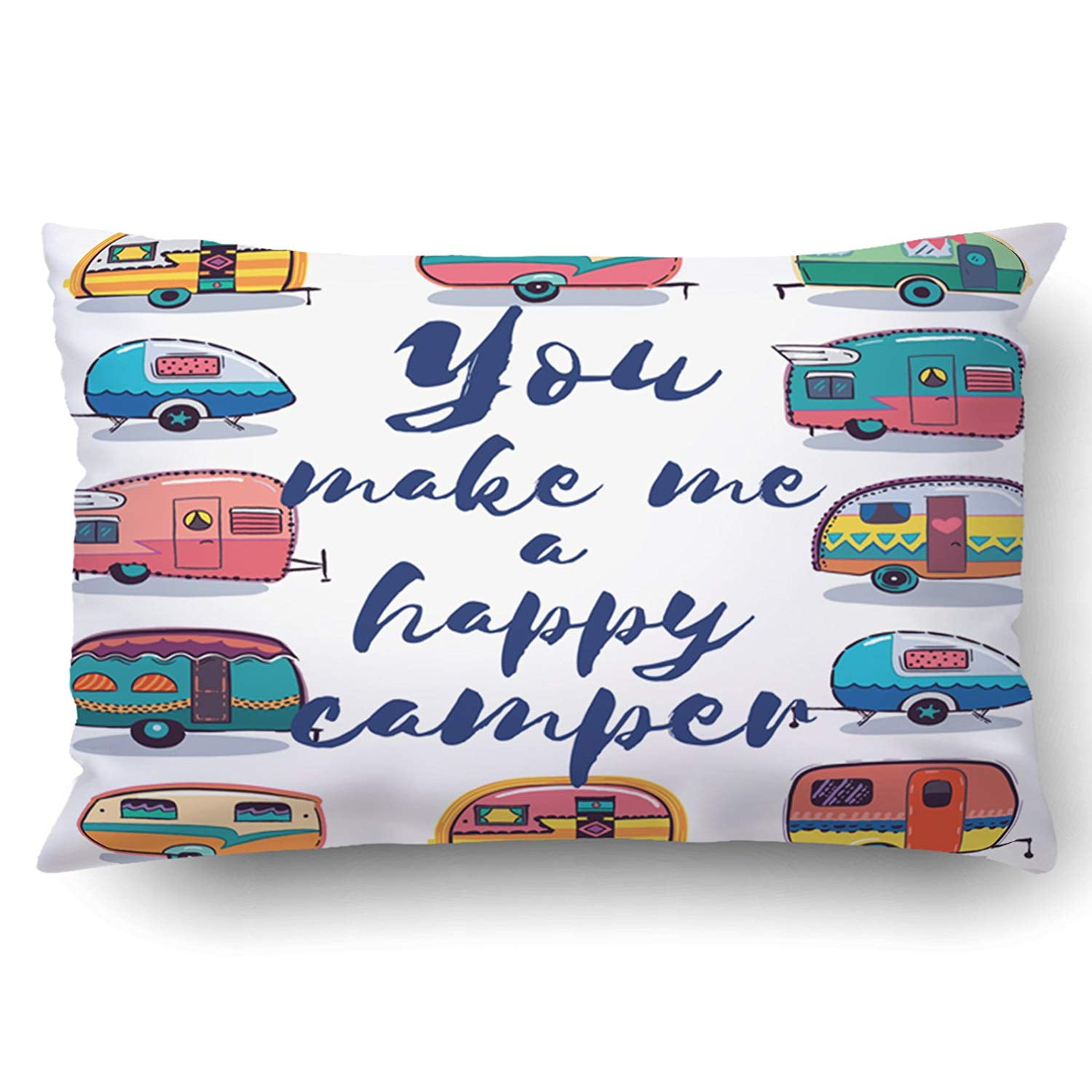ARTJIA You Make Me A Happy Camper Happy Camper Pillowcase Pillow