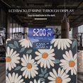 thumbnail image 3 of High Precision Body Weight Scale Smart Bathroom Scales with Large LCD Display(400lbs),Decorative for Bedroom-White Daisies With Green Leaves, 3 of 4