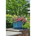 thumbnail image 4 of Garden Elements Indoor/Outdoor Glazed Brushed Happy Plastic Planter, Large, Dark Blue, 15", 4 of 5