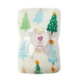 thumbnail image 5 of Parent's Choice 30" x 36" Trees Plush Baby Blanket, White, 5 of 5