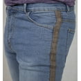 thumbnail image 3 of Skylinewears Mens Slim Straight Fit Stripe Jean with Stretch Skinny Denim Biker Pants, 3 of 7