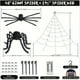 thumbnail image 2 of Halloween Best Decorations, Scary 48" Large Spider, 196" Large Spider Web, 20pcs Small Spiders And 8 Modes Of String Lights For Christmas, Halloween, Thanksgiving Day Gift, 2 of 5