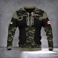 thumbnail image 3 of Nueva sudadera con capucha con estampado de camuflaje y bandera de Canadá con emblema nacional ucraniano en 3D para hombres y mujeres, sudadera informal con capucha militar, ropa, 3 of 5