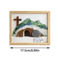 thumbnail image 2 of Sea Glass Decor Empty Tomb Resurrection Framed Scripture Wall Art with Wood Frame for Easter Religious Home, 2 of 6