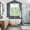 Green, variant on Green Leaves Kitchen Curtains Window Panels, Summer Botanical Farmhouse Leaf Watercolor Insulated Window Treatment Curtain, Grommet Curtains for Bedroom/Living Room/Bathroom, 2 Piece 42"Wx54"L