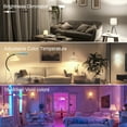 thumbnail image 6 of FRIDEKO HOME A19 Smart LED Light Bulbs, WiFi + Bluetooth, RGBWW Color Changing, 800lm, E26 Base, 9W (60W Eqv), Smart Light Bulbs Work with Alexa, Google Home, Smartthings, Music Sync, 4 Pack, 6 of 10