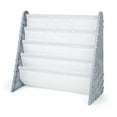 thumbnail image 2 of Humble Crew Saturn Grey Kids Bookshelf 4 Tier Book Organizer, Grey/White, 2 of 4