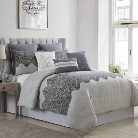 Pacific Coast Textiles Ravenna 8 Piece Embellished Comforter Set