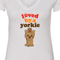 thumbnail image 4 of Inktastic Yorkshire Terrier Dog Yorkie Women's V-Neck T-Shirt, 4 of 5