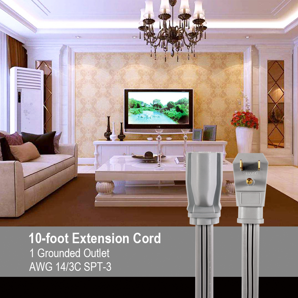 Hyper Tough 10 Ft Indoor A/C Extension Cord photo 7
