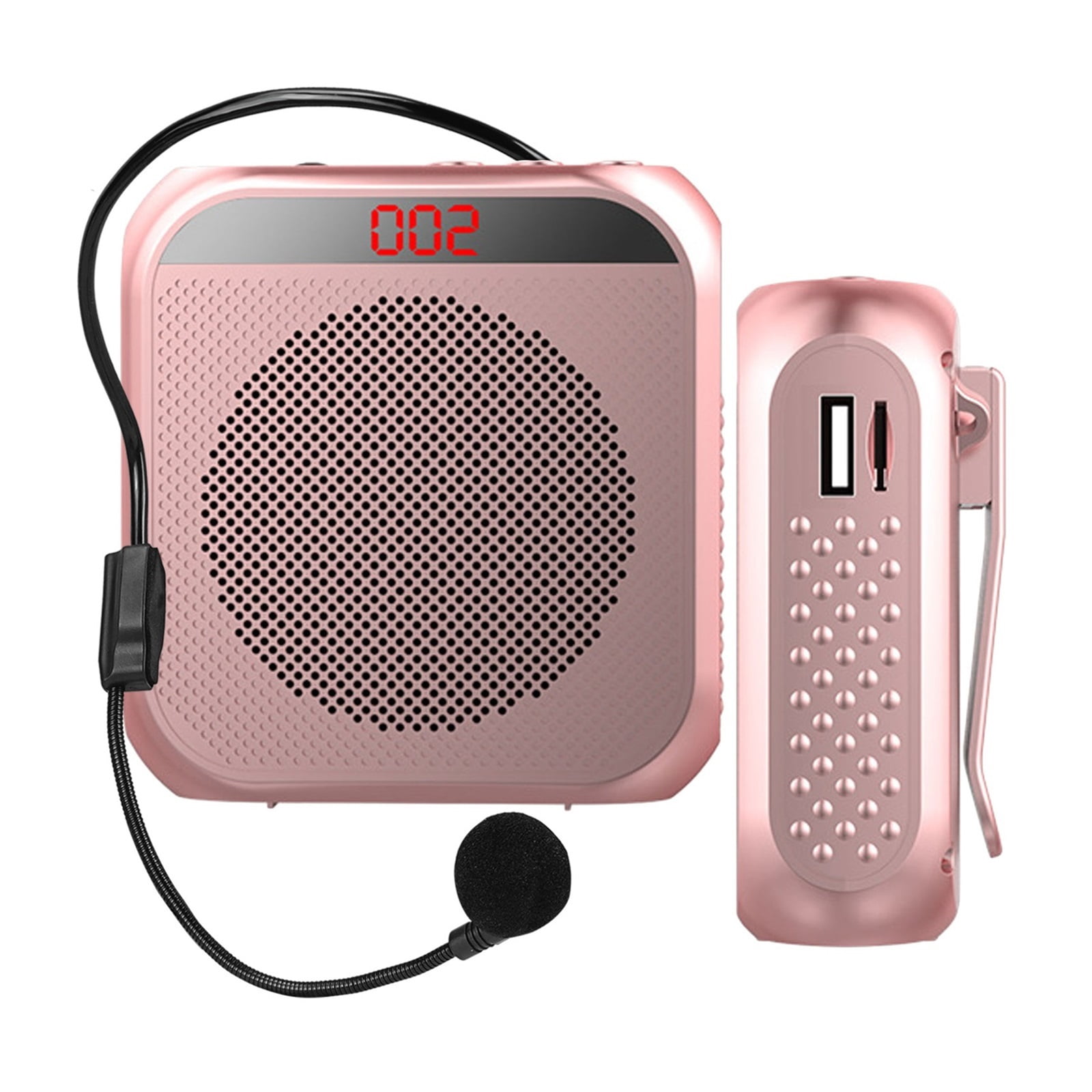 Portable Mini Voice Amplifier 5W 2400mAh Multifunctional Personal Voice Speaker With Microphone Display For Speech Meeting ,High Sound