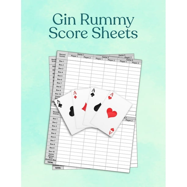 Gin Rummy Score Sheets A pad of scoresheets Perfect for scorekeeping