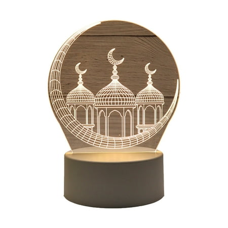 

Trayknick Night Lights with Castle Moon 20 Style USB Rechargeable Perfect Decorations for Ramadan and Eid Festival