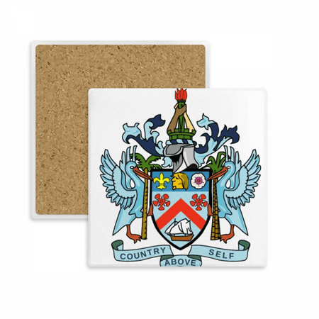 

Kitts and Nevis National Emblem Square Coaster Cup Mat Mug Subplate Holder Insulation Stone