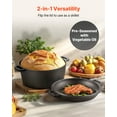 thumbnail image 4 of VEVOR Cast Iron Dutch Oven, 2-in-1 Pre-Seasoned Pot with Skillet Lid, 5QT Cookware Pan with Proofing Basket, Bread Baking Accessories, Bread-Oven Compatible 500℉, 4 of 9