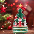 thumbnail image 3 of Rongfmy Creative Music Box Rotating Wooden Musical Box Decoration Toy for Indoor Desktop Green, 3 of 7