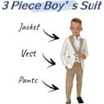 thumbnail image 2 of Wehilion Boys Formal Suit Wedding Tuxedo 3 Pieces Floral Jacket Pants Vest Kids Party Blazer, 2 of 5