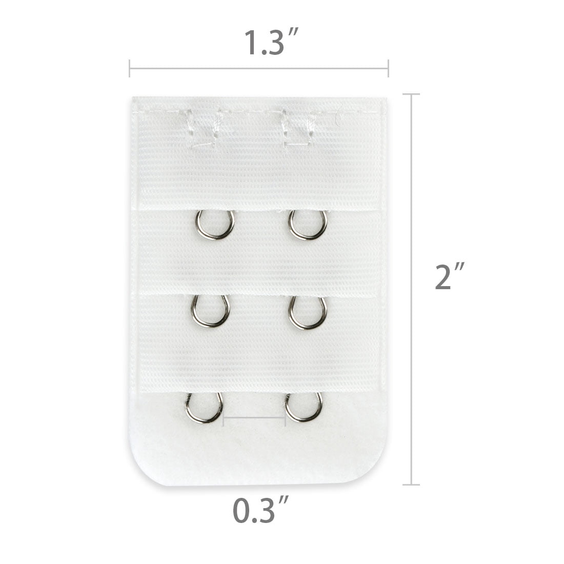 Unique Bargains Bra Extender with 3 Rows and 2 Hooks White 3
