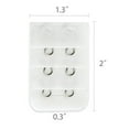 thumbnail image 3 of INSPIRE CHIC Women's Underwear Replacement Bra Extender Strap Adapter White-2 3 Rows 2 Hooks 3 Pcs, 3 of 5