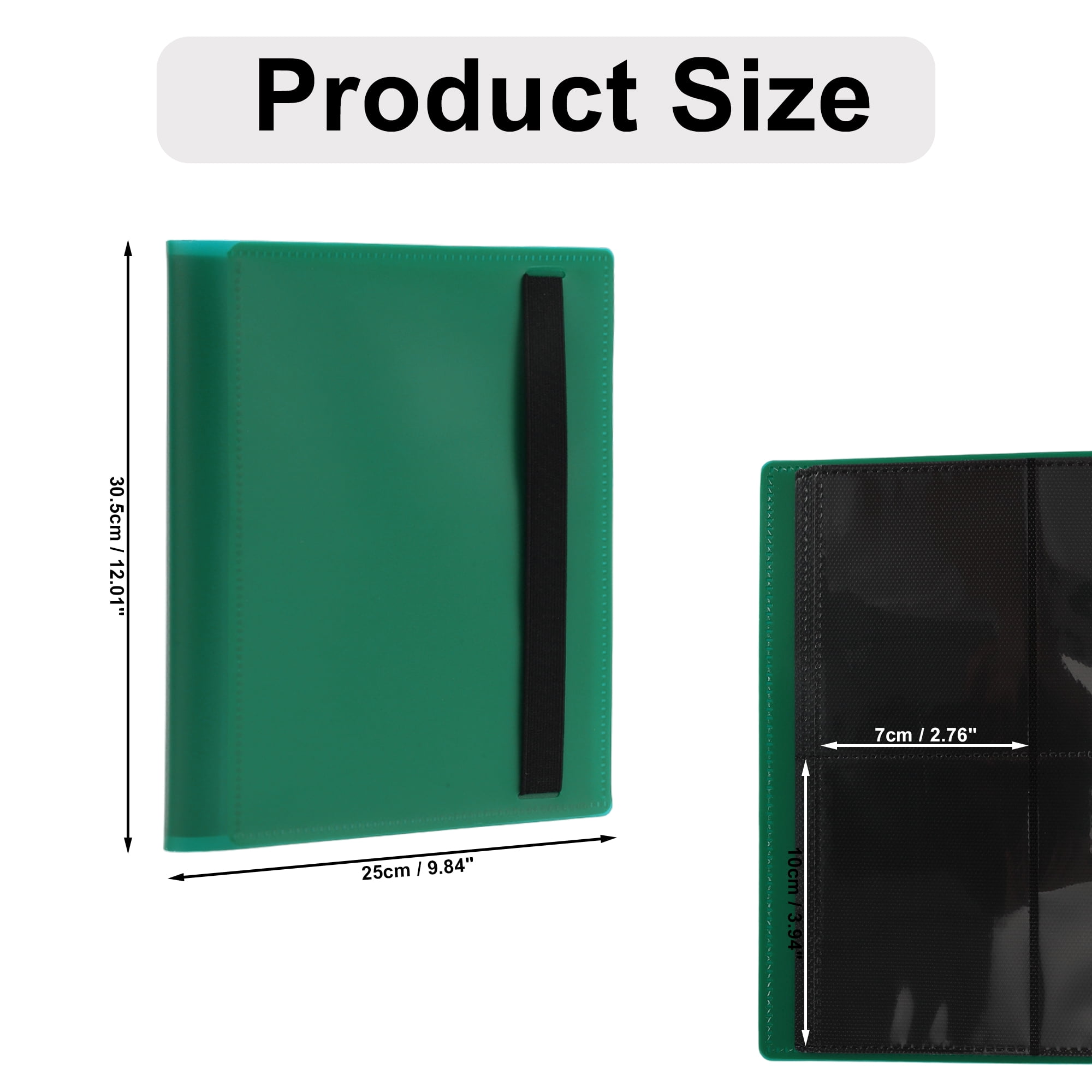 Unique Bargains Card Binder Trading Card Collector Album Holder Green,360 pockets