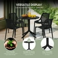 thumbnail image 5 of WestinTrends Playa 31.5" Round Plastic Outdoor Patio Dining Table for 4, Black, 5 of 13