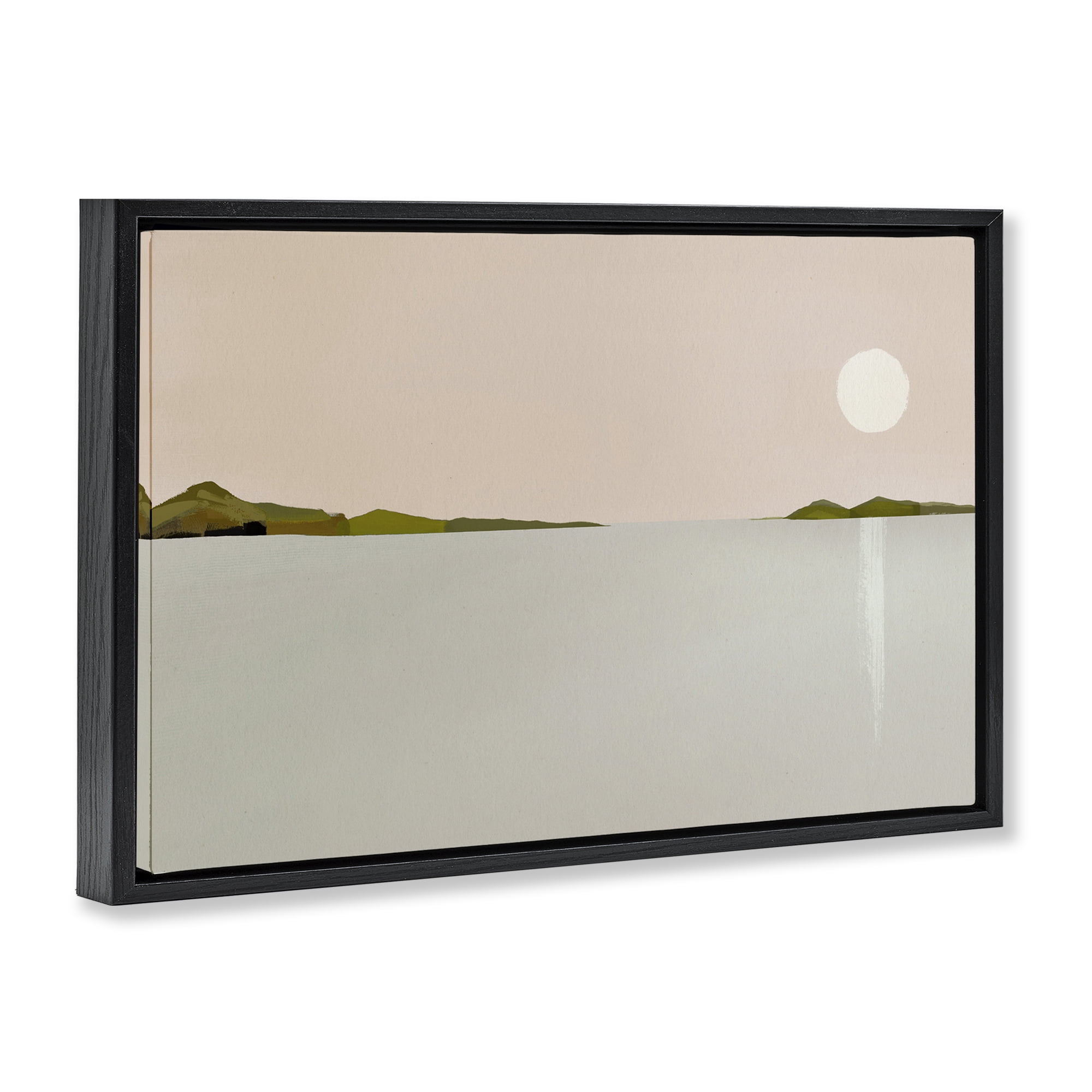 Stupell Industries Morning Has Spoken Landscape Painting Black Floater Framed Art Print Wall Art, 25 x 17