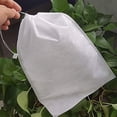 thumbnail image 2 of Scienceny 100x bolsas de malla blancas naturales y respetuosas con el medio ambiente para bolsas de protección de frutas y plantas Jardín y Patio Cordón blanco, 2 of 6