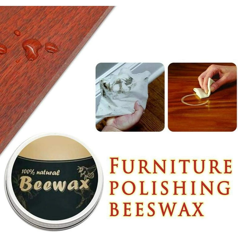 2pcs Beeswax Furniture Polish,Wood Seasoning Beewax - Traditional Beeswax Polish for Wood&Furniture,All-Purpose Beewax for Wood Cleaner and Polish