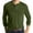 #Army Green, variant on DPTALR George Men's Casual Round Neck Pullover Bottoming Shirt Solid Long Sleeve Pocket Button Sports,Gray,Big and Tall Men L