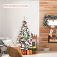 thumbnail image 4 of Gymax 5 FT Artificial Snow Flocked Christmas Tree Hinged Xmas Tree w/ Metal Stand, 4 of 10